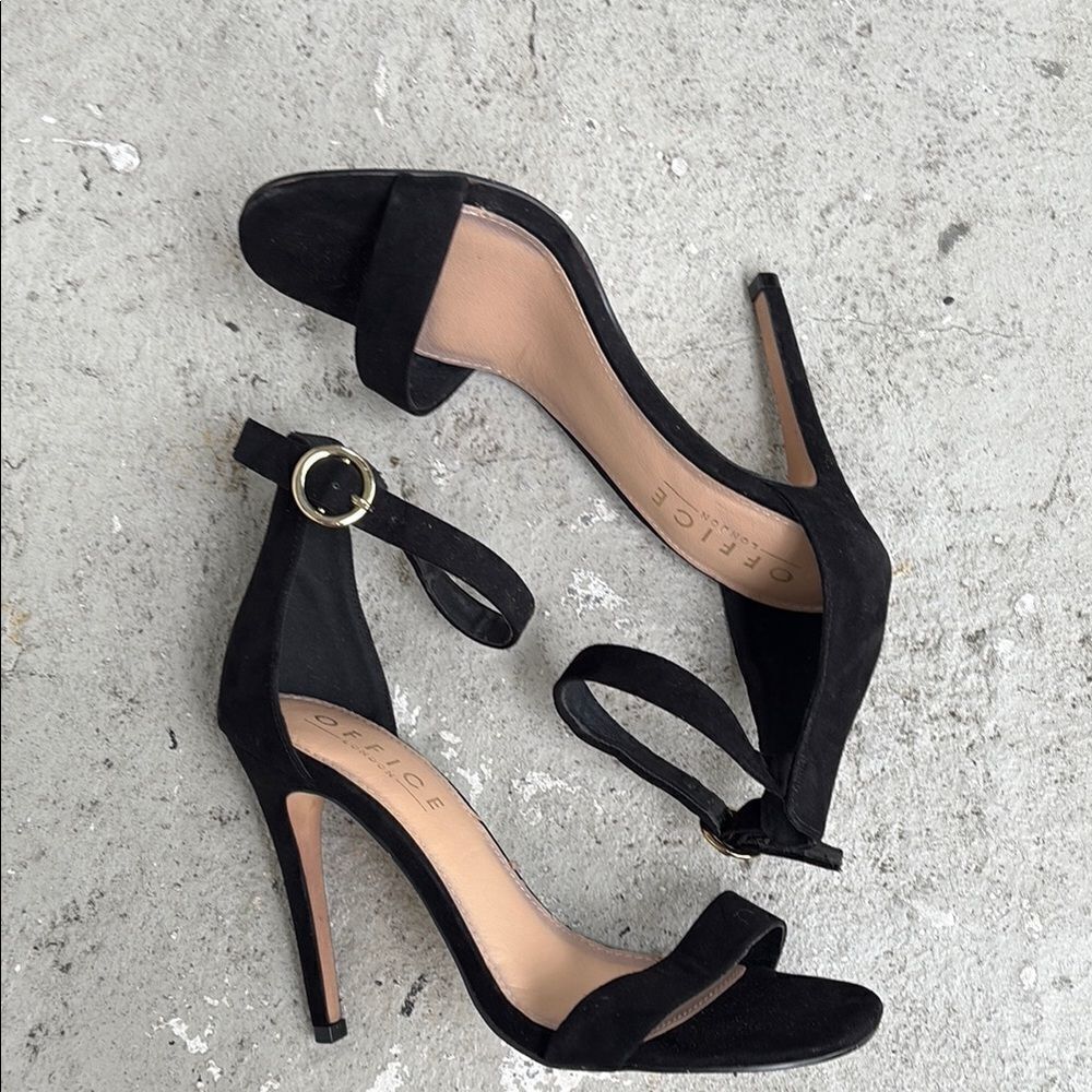 Office London suede strappy heels